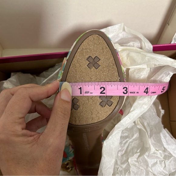 Naturalizer Impulse Floral Open Toe 3.25 Inch Heels Cream Red Pink 8N 8 Narrow - Picture 13 of 13